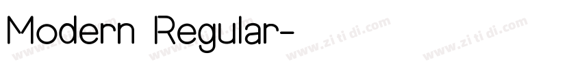 Modern Regular字体转换